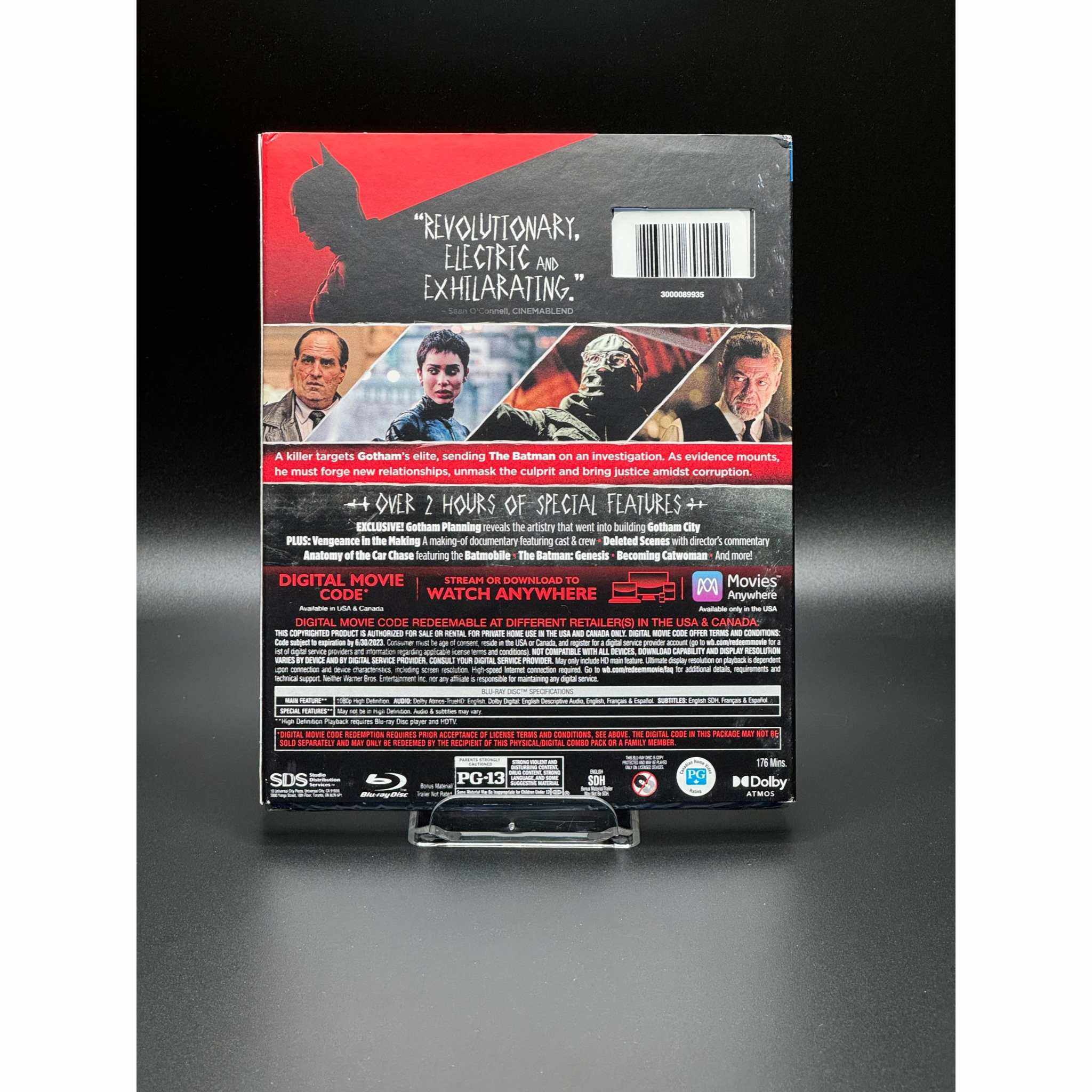 The Batman Limited Edition Blu-Ray with Target Exclusive Slipcover, pre-owned, visible wear on slipcover, sealed case.