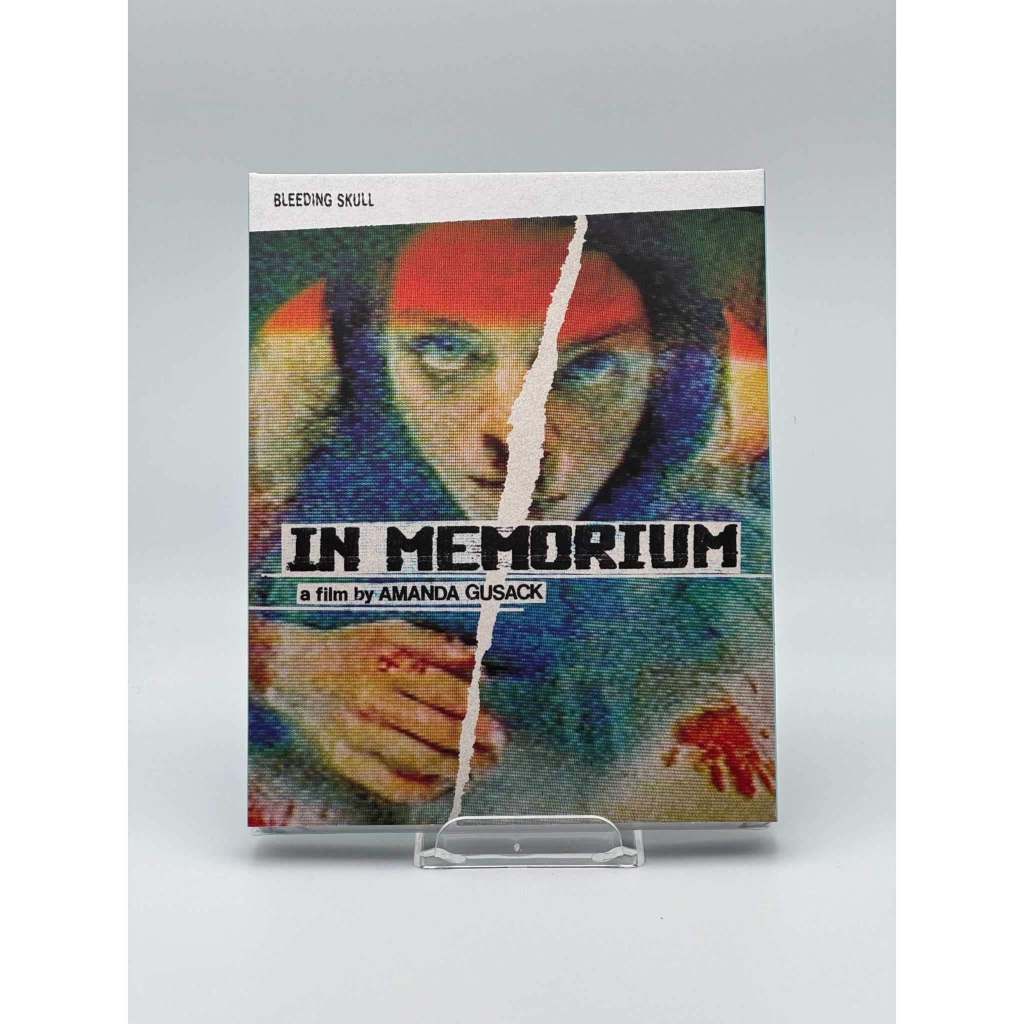 Bleeding Skull In Memorium Region Free Blu-ray with slipcover featuring horror film artwork by Amanda Gusack