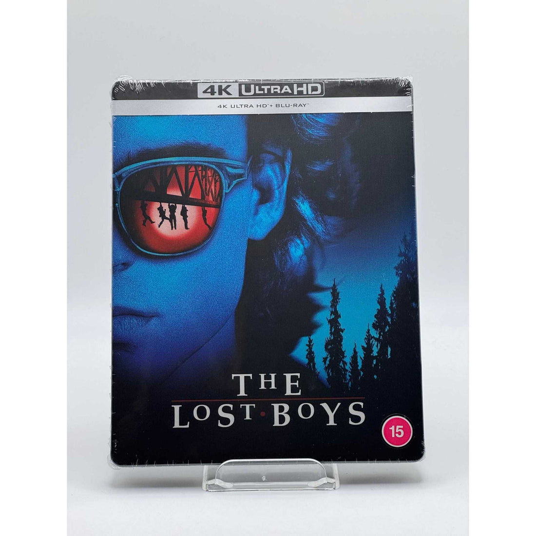 The Lost Boys Limited Edition UK Steelbook 4K Ultra HD and Blu-Ray set with vampire-themed artwork and multi-disc packaging