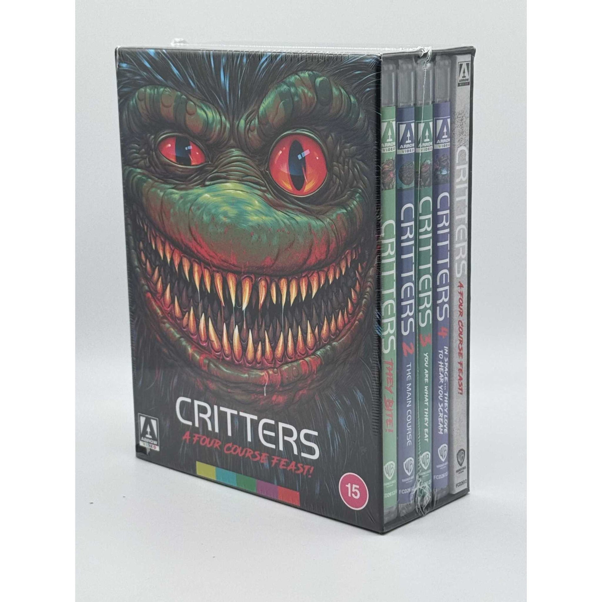 Critters - A Four Course Feast Limited Edition Blu-ray Box Set front and right side live picture