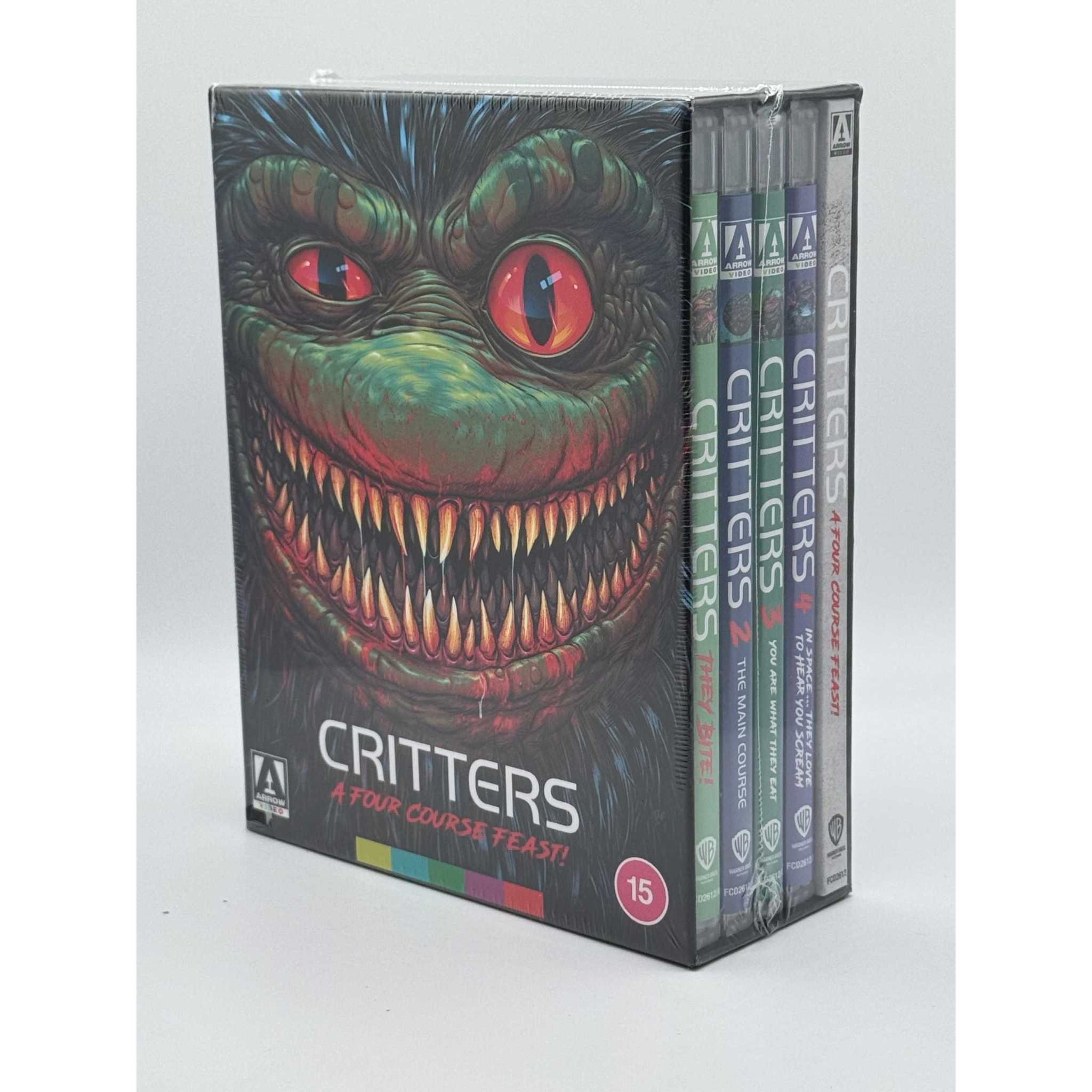Critters - A Four Course Feast Limited Edition Blu-ray Box Set front and right side live picture