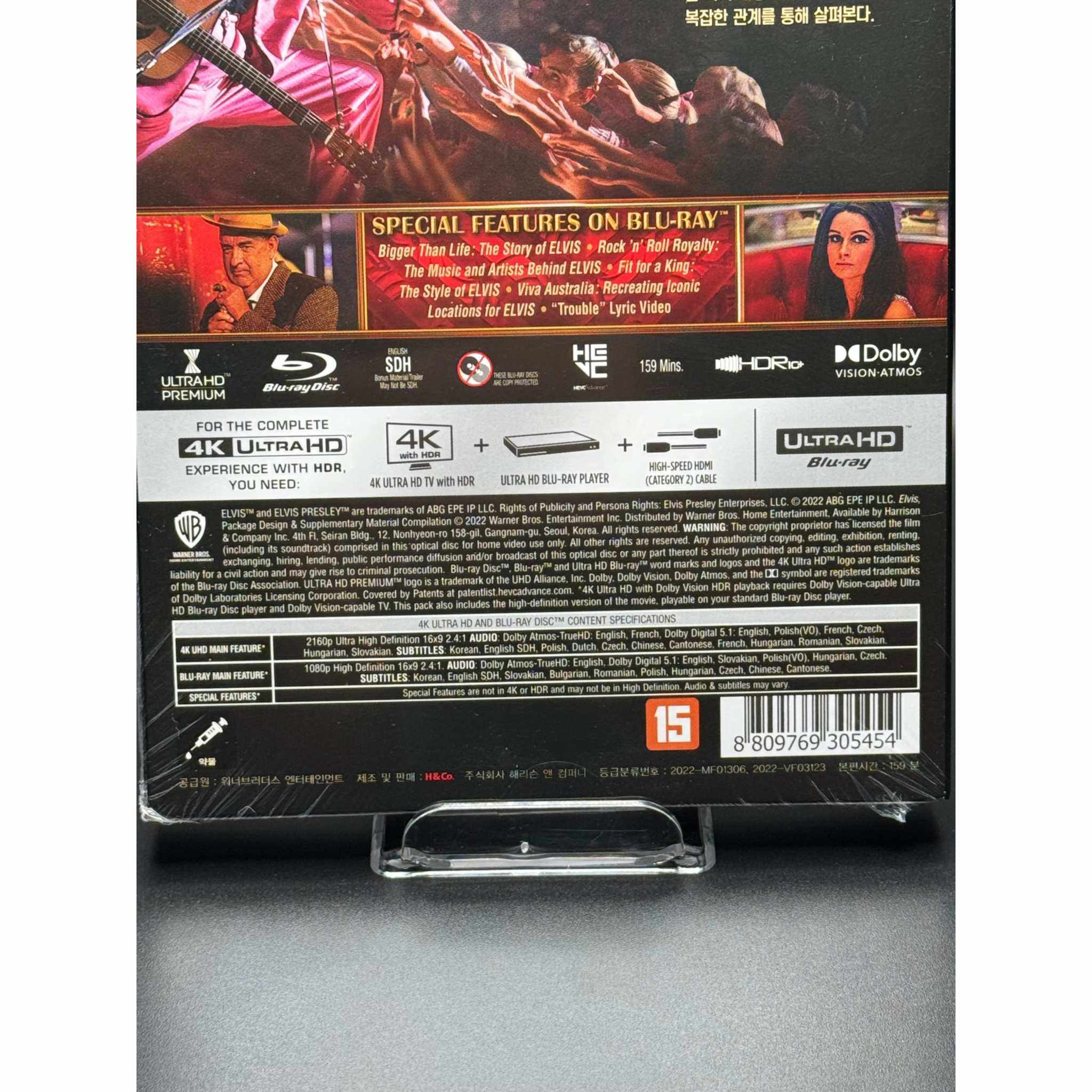 Elvis 4K UHD Blu-Ray Steelbook, Limited Edition Full Slip, Special Features Display