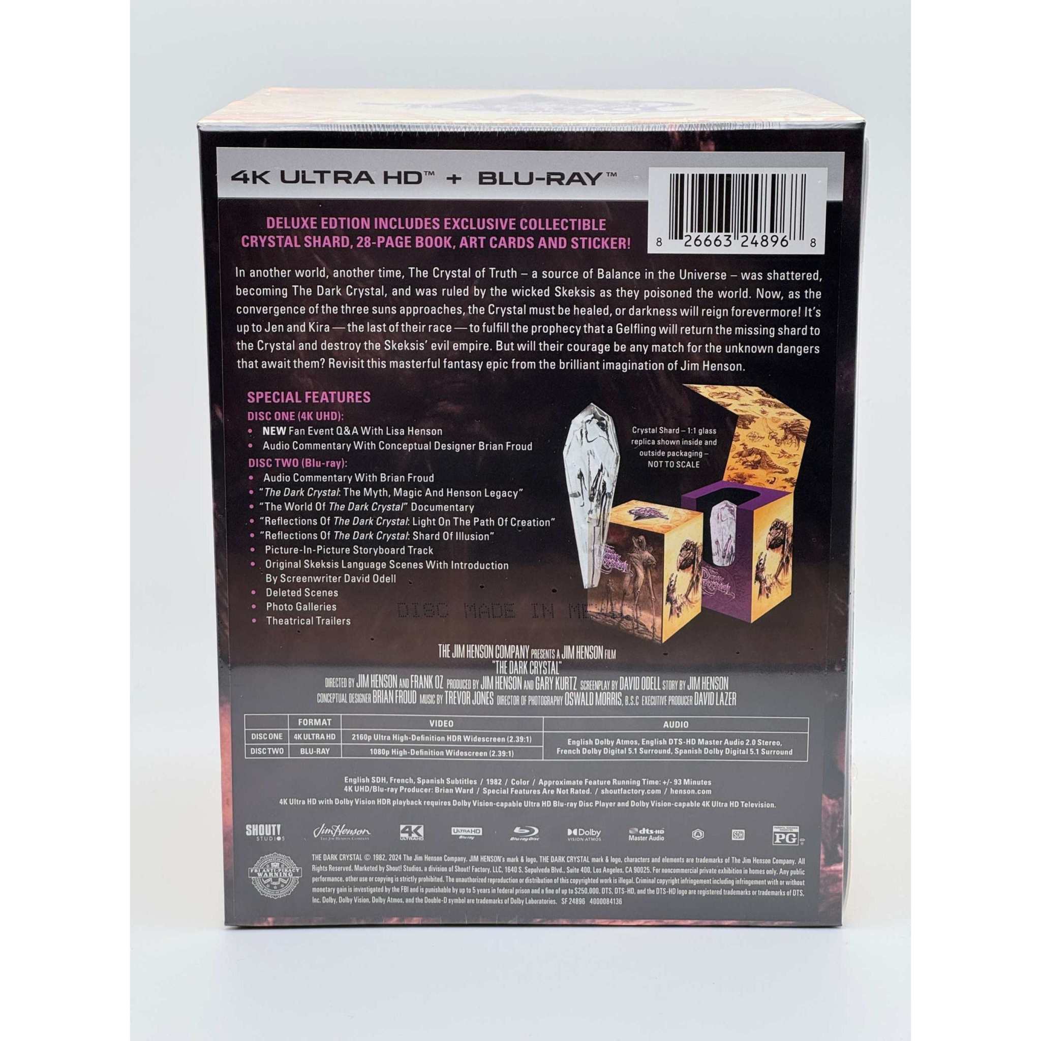 The Dark Crystal Limited Collector's Set 4K UHD + Blu-Ray with Big Box back live picture