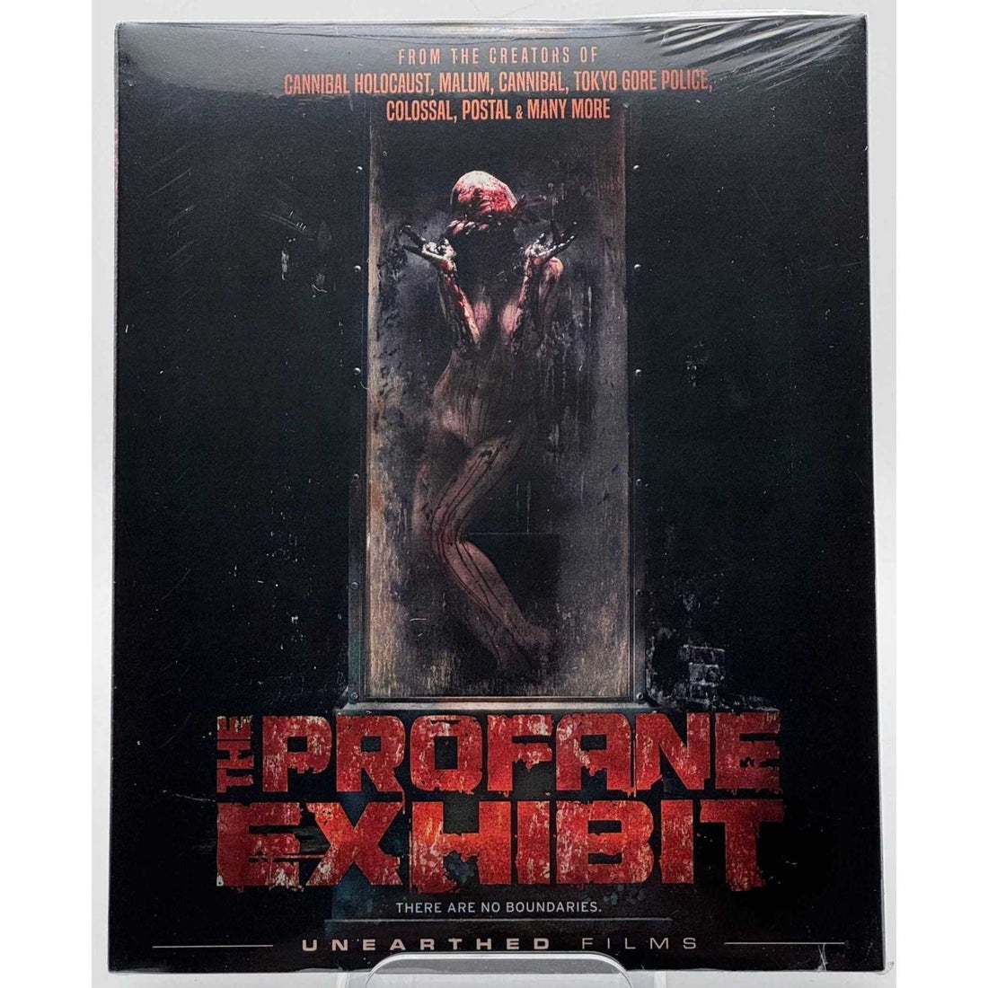 The Profane Exhibit Blu-Ray with slipcover, horror anthology film, Unearthed Films.