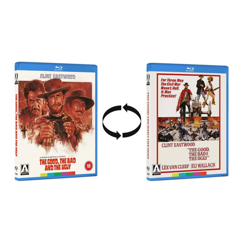The Good The Bad and the Ugly limited edition 4-disc Blu-Ray with reversible slipcase featuring Clint Eastwood and iconic Western artwork