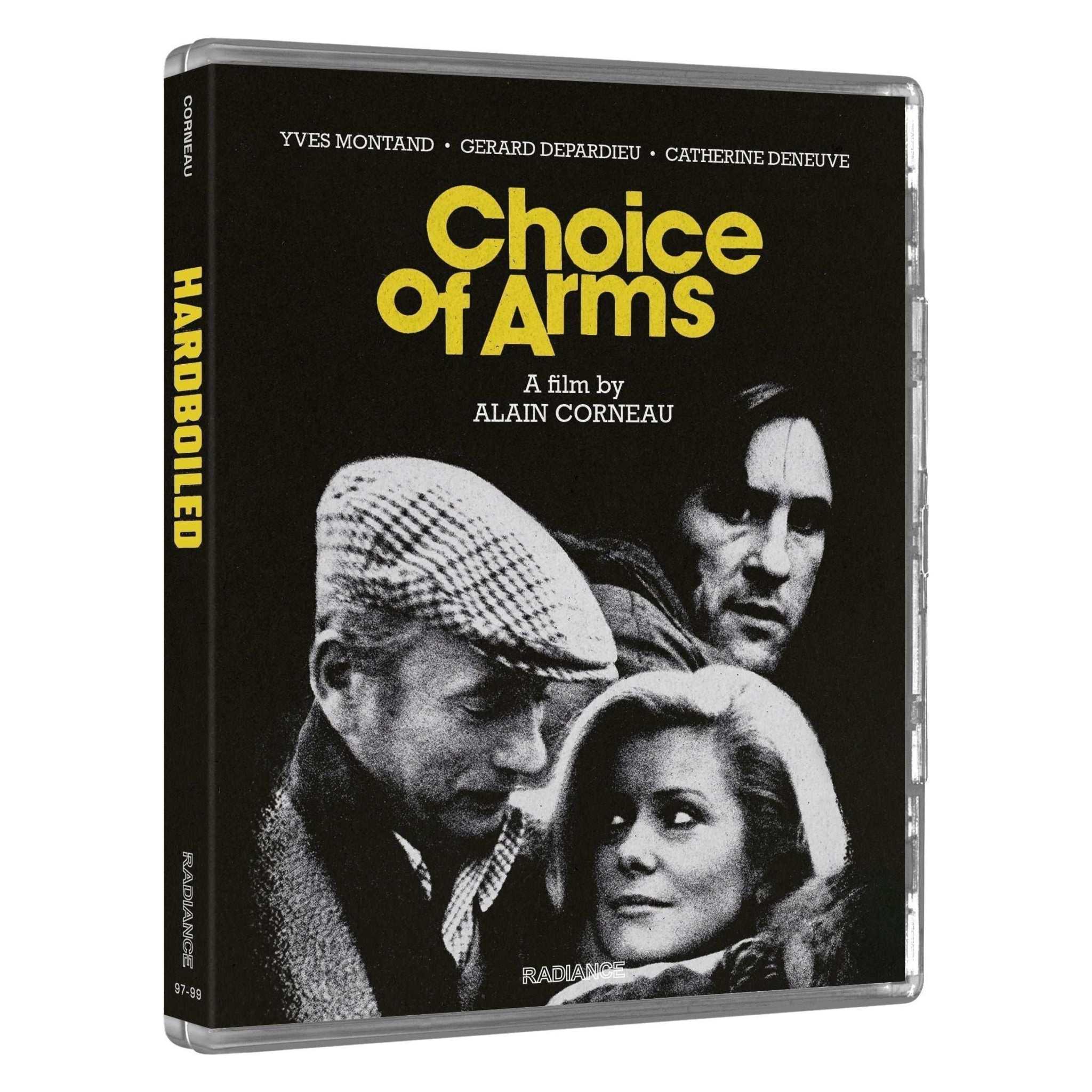 Hardboiled: Three Pulp Thrillers Blu-Ray box set featuring films by Alain Corneau, includes booklet and limited edition packaging.