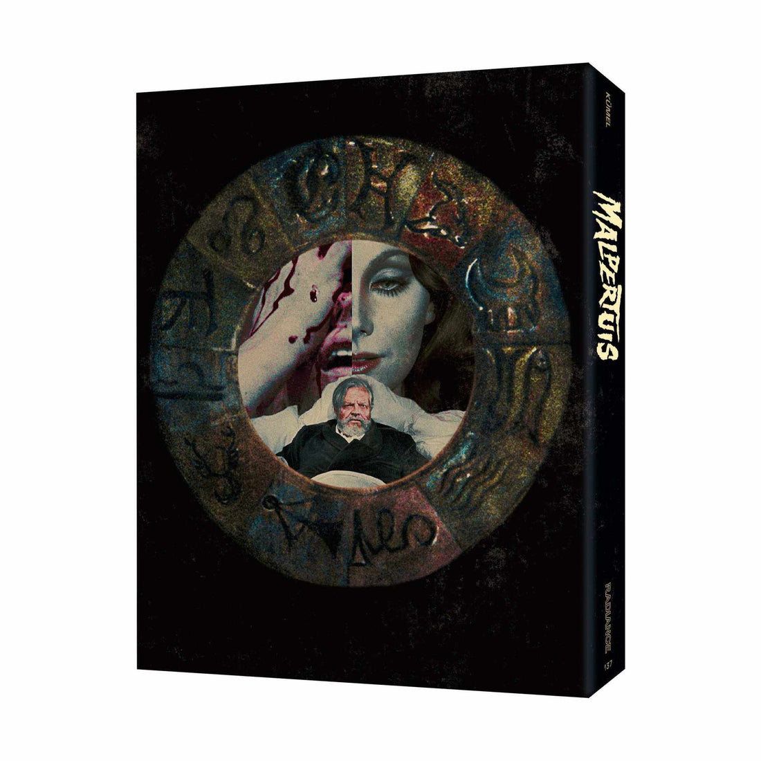 Malpertuis Limited Edition Blu-ray cover featuring a young man and gothic artwork, with details of a 4K restoration and bonus features.