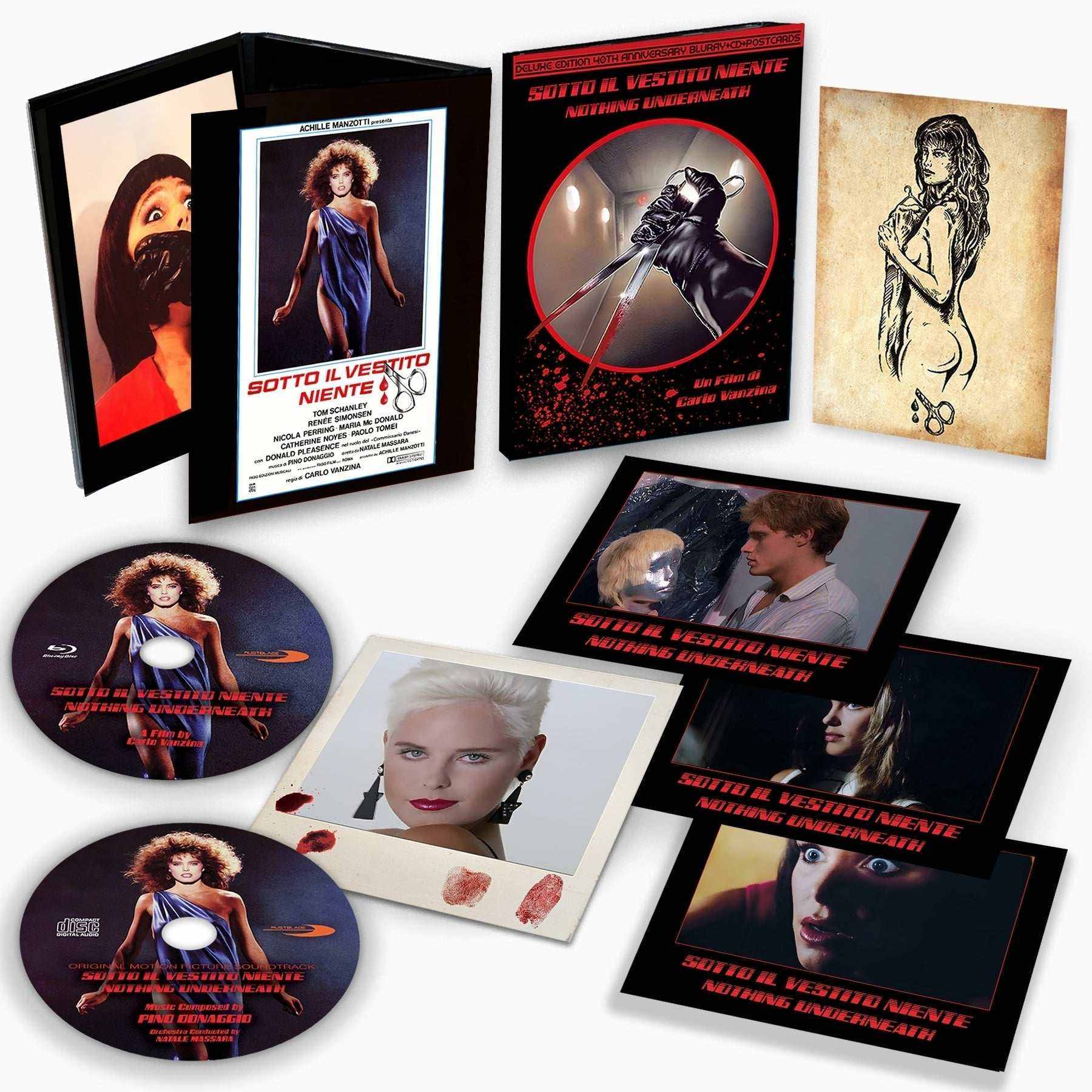Nothing Underneath 40th Anniversary Deluxe Limited Edition Blu-Ray and CD set with postcards and collector's art.