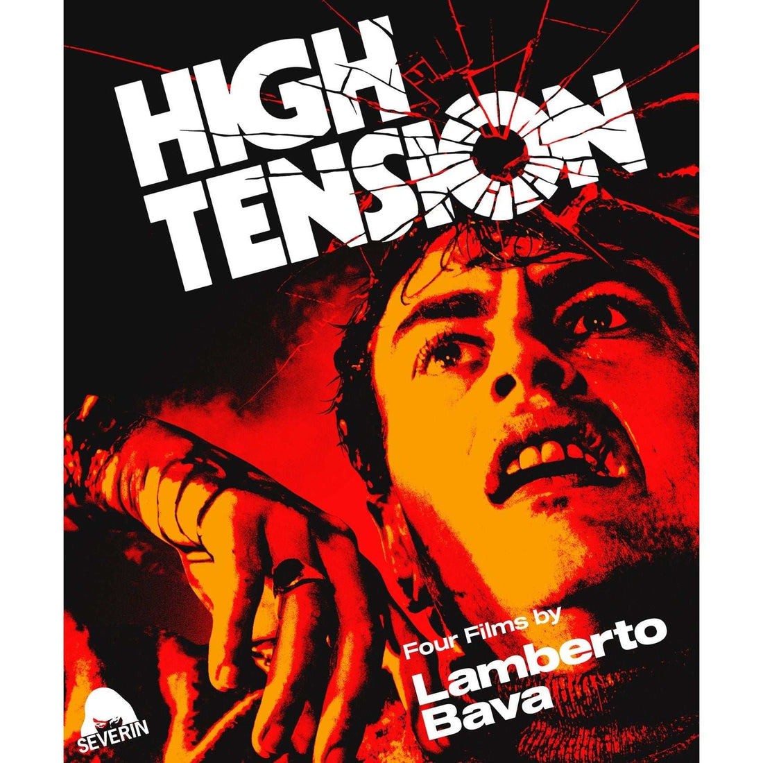 High Tension Four Films by Lamberto Bava Blu-ray box set with horror anthology cover featuring intense red and black design and distressed face image