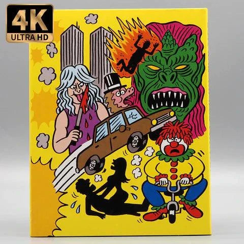 Vinegar Syndrome Sgt. Kabukiman NYPD 4K UHD and Blu-Ray slipcase with colorful illustrated cover art