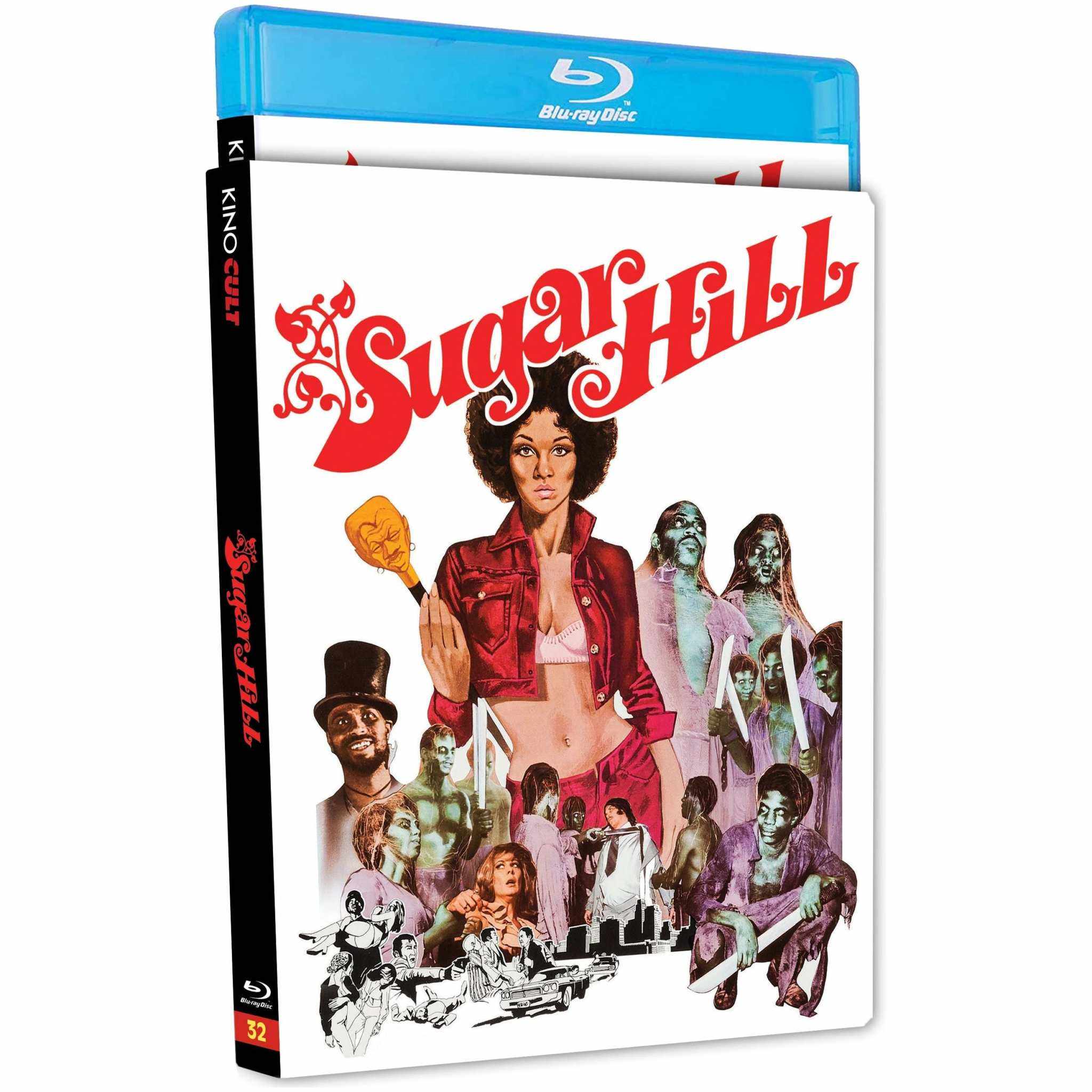 Sugar Hill Blu-ray with slipcover featuring 70s horror and funk movie cover art