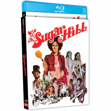 Sugar Hill Blu-ray with slipcover featuring 70s horror and funk movie cover art