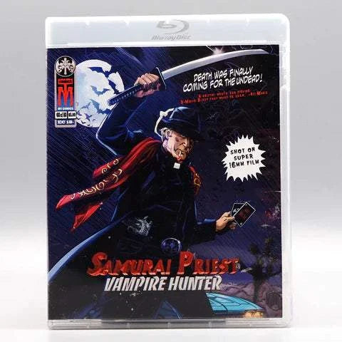 Samurai Priest Vampire Hunter Blu-Ray with slipcover showing action-packed comic-style cover art.
