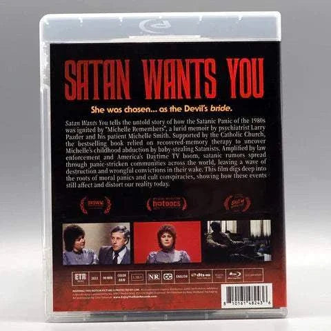 ETR Media "Satan Wants You" Blu-Ray with slipcover, tells the story of the 1980s Satanic Panic.