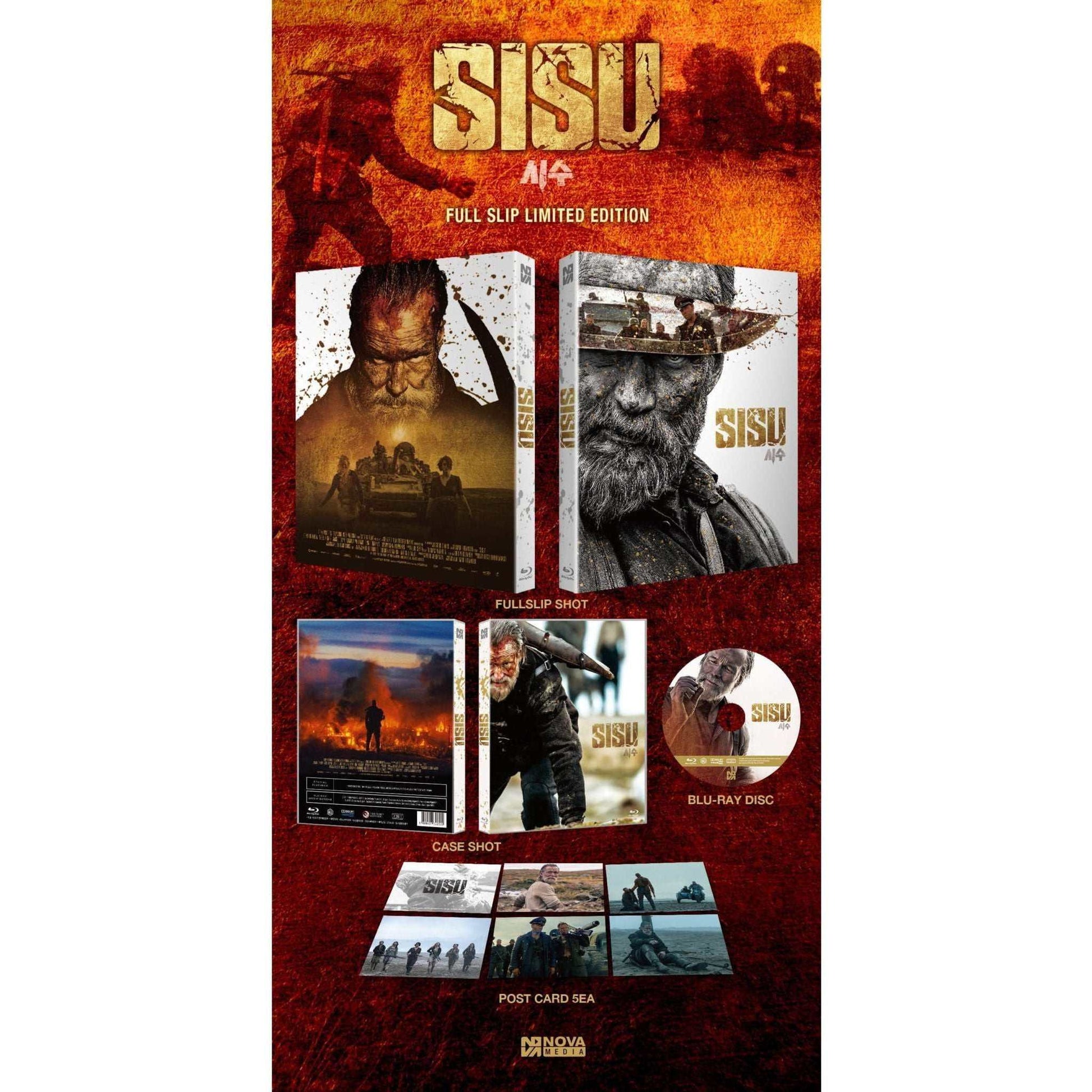 SISU Blu-Ray Numbered Limited Edition with full slip cover and post cards, Nova Media release.