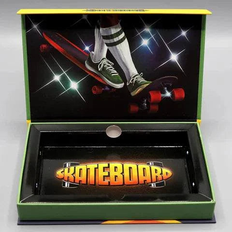 Limited Edition Deluxe LED VHS skateboard box with retro design.