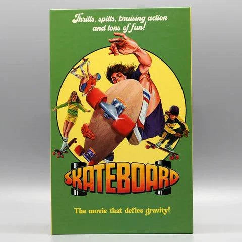 Limited edition deluxe LED VHS skateboard with retro 70s design.