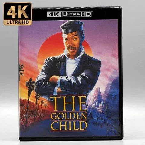 Vinegar Syndrome Ultra The Golden Child 4K UHD Blu-Ray with slipcase featuring vibrant cover art.