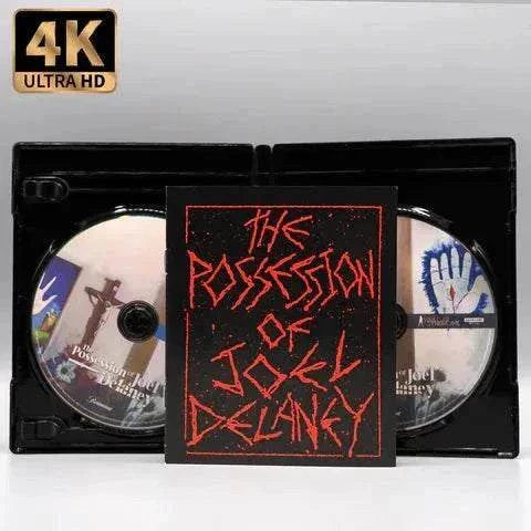 4K UHD and Blu-Ray set of "The Possession of Joel Delaney" with slipcover by Vinegar Syndrome.