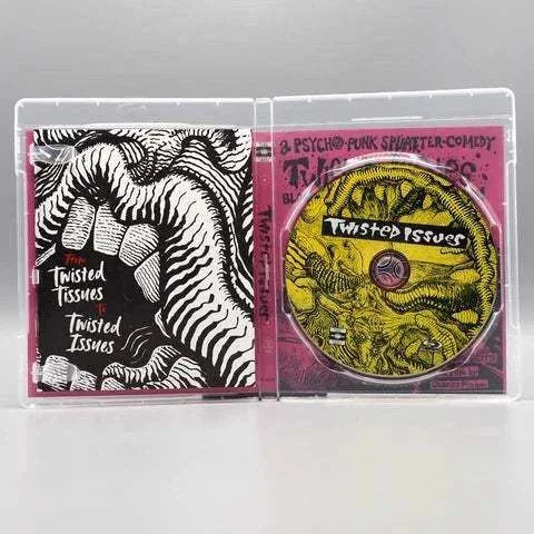 Saturn's Core Twisted Issues Blu-Ray with slipcover featuring psychedelic punk horror cover art and disc design