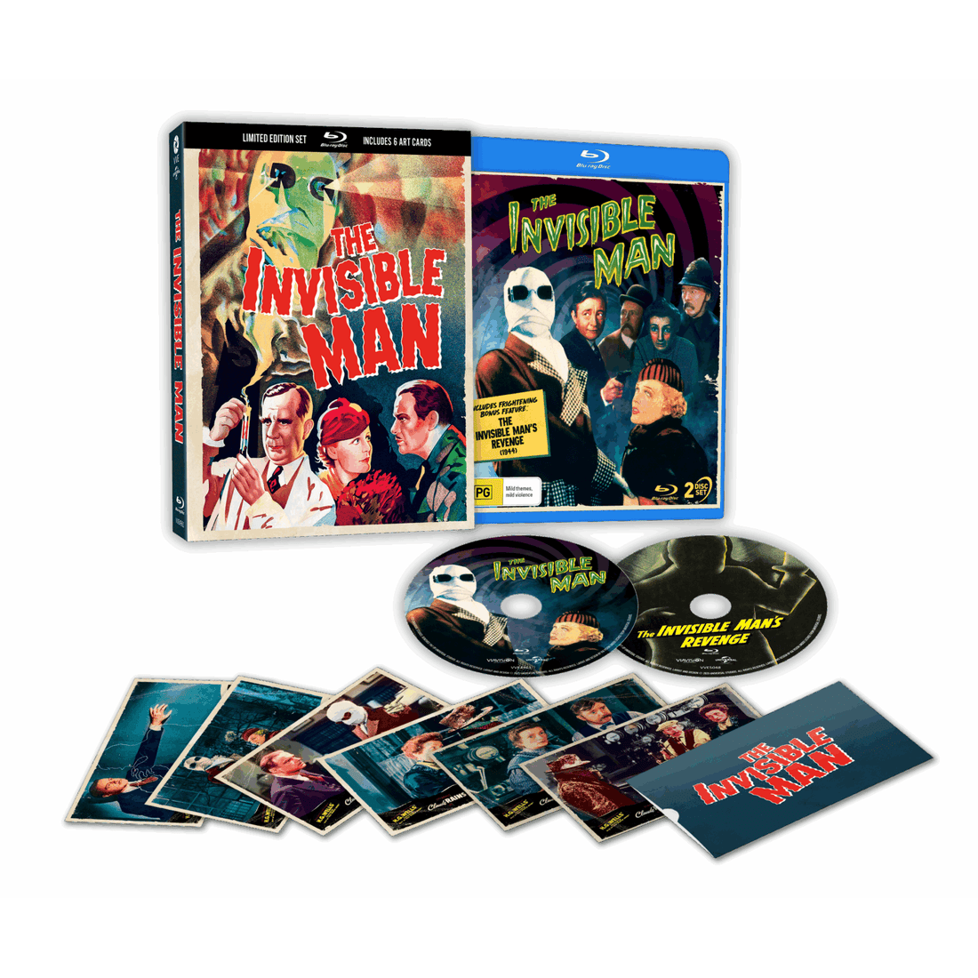 The Invisible Man 2-Disc Blu-Ray Limited Edition with 3D Lenticular Hardcase and collectible art cards.