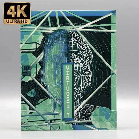 Virtuosity 4K UHD Blu-Ray with Slipcase featuring Denzel Washington and Russell Crowe, Vinegar Syndrome release.