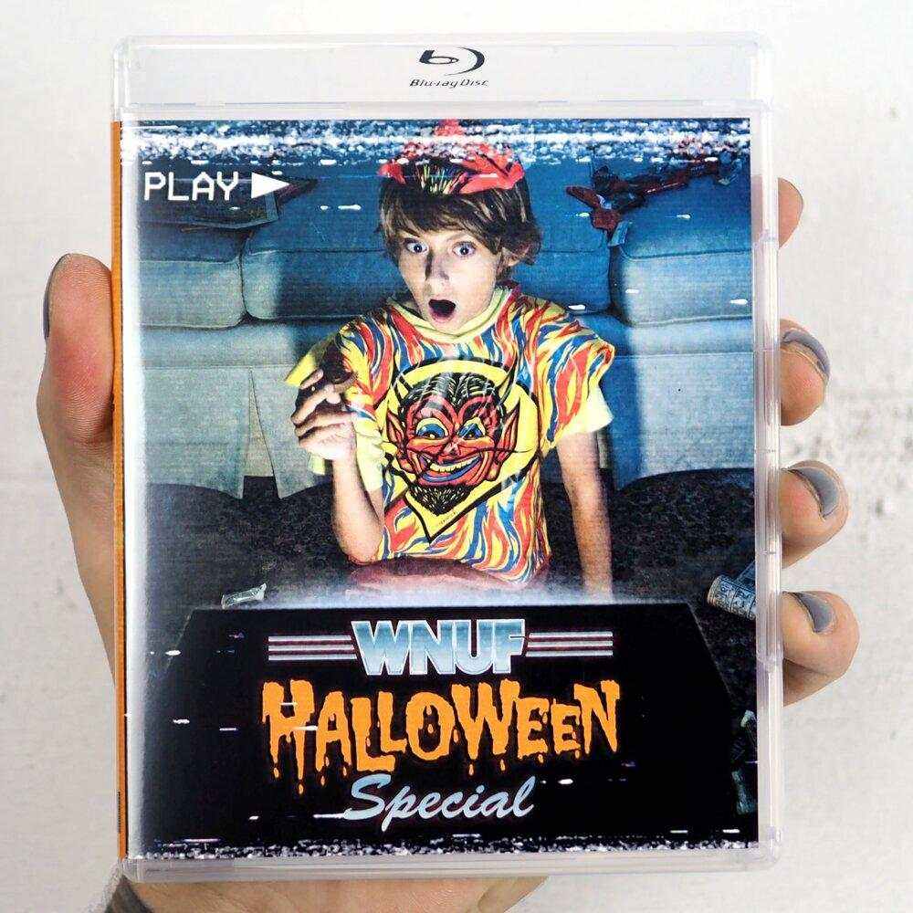 WNUF Halloween Special Blu-Ray with 2023 slipcover, featuring Frank Stewart on cover promoting eerie 1987 broadcast.
