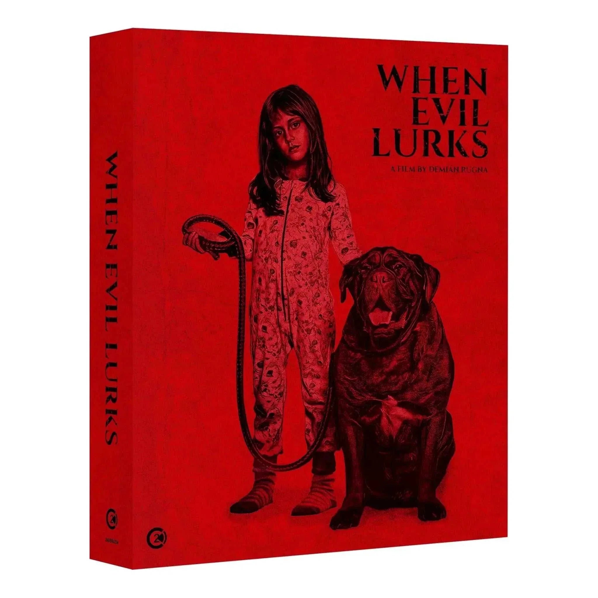 When Evil Lurks Limited Edition 4K Ultra HD and Blu-Ray with red slipcase featuring a girl and dog artwork