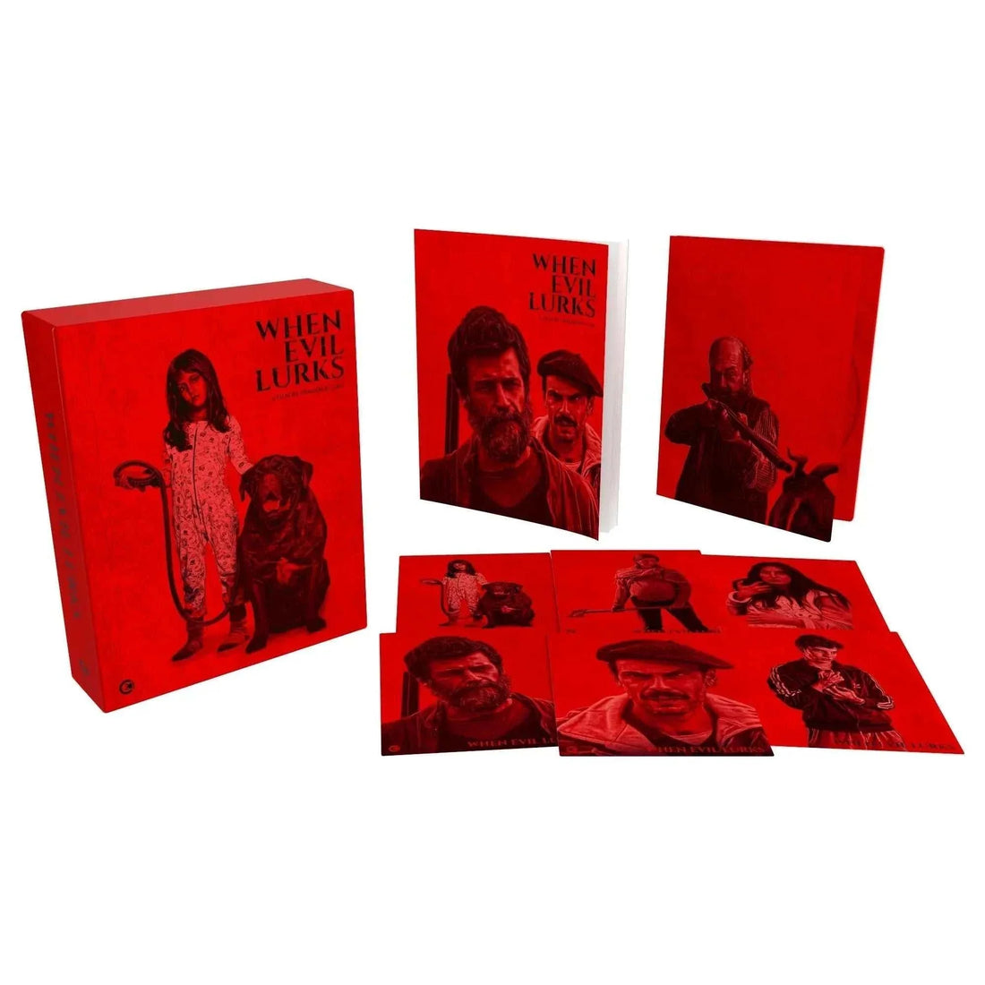 When Evil Lurks Limited Edition 4K Ultra HD and Blu-Ray with red slipcase featuring a girl and dog artwork
