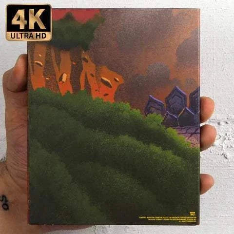 Vinegar Syndrome Yongary Monster from the Deep 4K UHD Blu-ray slipcase cover with hand holding and 4K Ultra HD logo