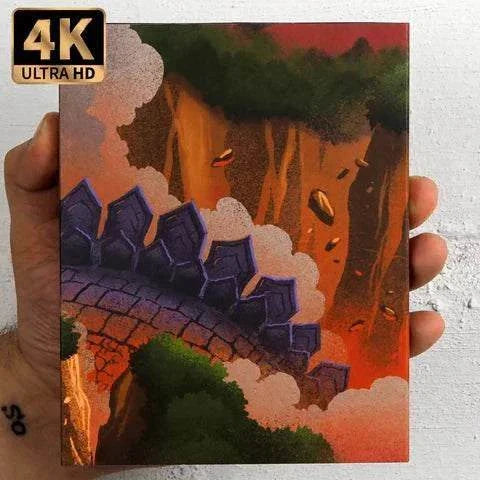 Vinegar Syndrome Yongary Monster from the Deep 4K UHD and Blu-Ray slipcase cover held in hand