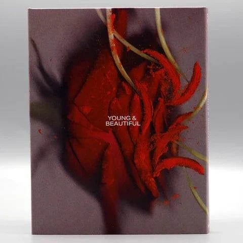 Young & Beautiful Blu-Ray slipcover featuring abstract red and brown floral design