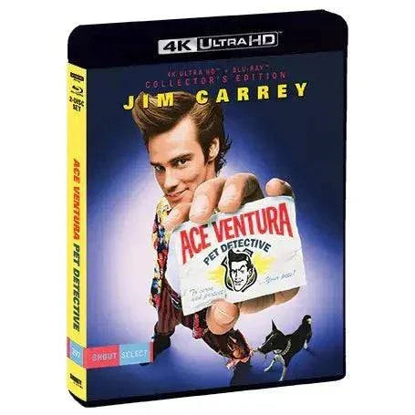 Ace Ventura: Pet Detective 1994 Collector's Edition 4K UHD and Blu-ray with limited edition slipcover featuring Jim Carrey on cover