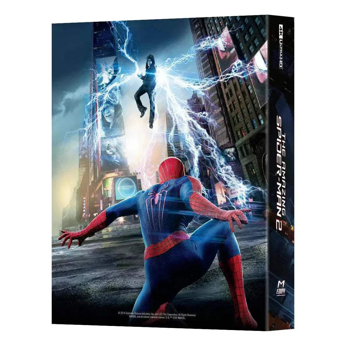 The Amazing Spider-Man 2 Steelbook 4K UHD and Blu-Ray with exclusive glossy, debossed design and collectible extras.