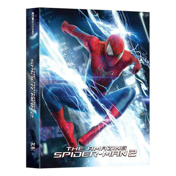The Amazing Spider-Man 2 Steelbook 4K UHD and Blu-Ray double lenticular full slip collector's edition with Spider-Man on cover, limited numbered 1000 copies.