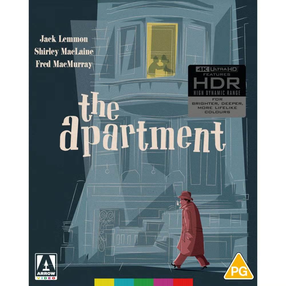 The Apartment Limited Edition 4K Ultra HD Blu-ray with slipcover and booklet featuring classic film cover art and HDR logo