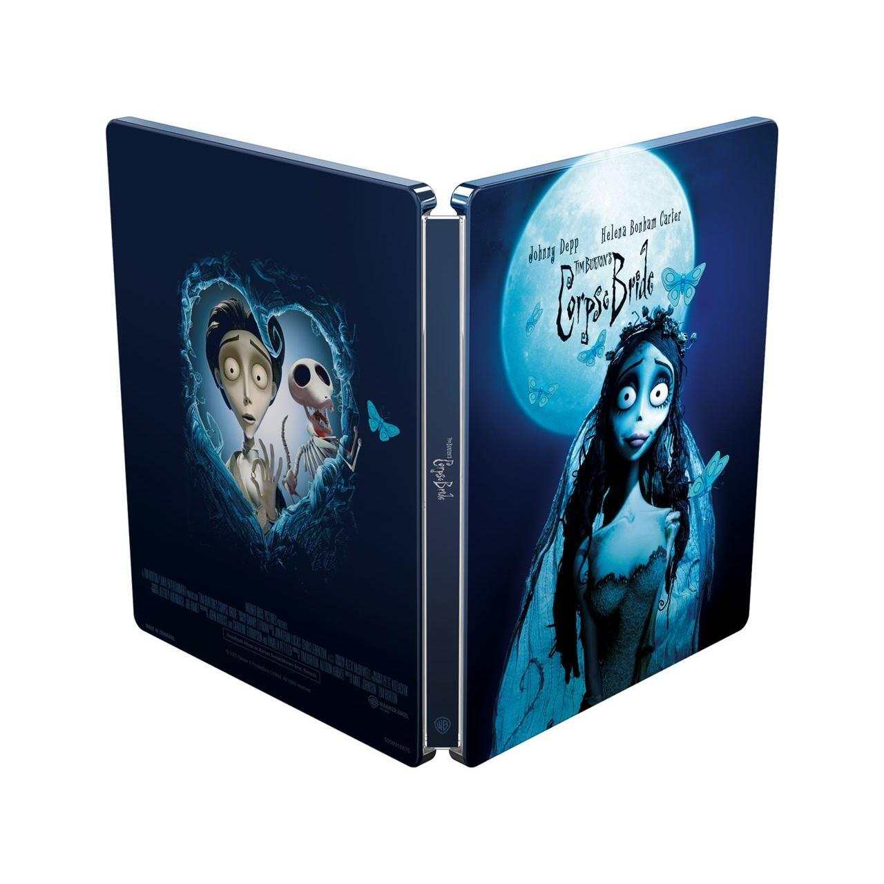 Corpse Bride 2005 UK Collector's Edition Steelbook 4K Ultra HD and Blu-Ray with rigid slipcase and exclusive artwork
