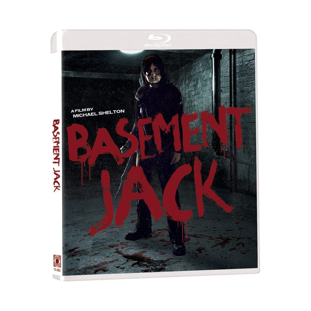 Shoestring Slashers Volume 1 Blu-ray box set featuring Basement Jack horror film with dark cover art and bold red title text.