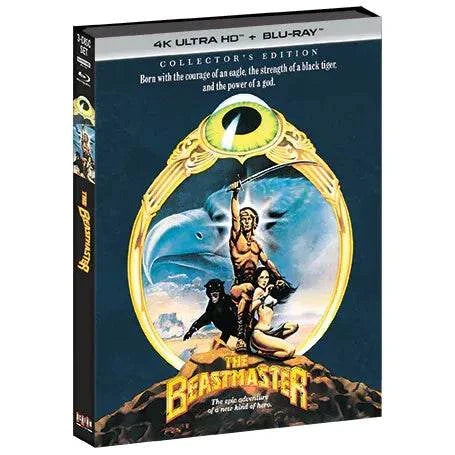 The Beastmaster Collector's Edition 4K UHD and Blu-Ray with limited edition slipcover showing fantasy adventure artwork.