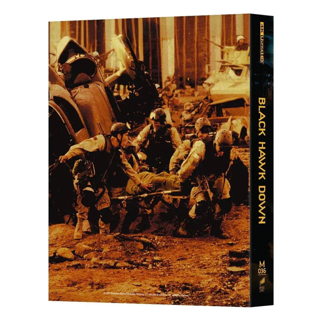 Black Hawk Down Steelbook 4K UHD and Blu-Ray double lenticular full slip edition with military scene cover and exclusive packaging.