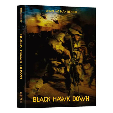 Black Hawk Down Steelbook 4K UHD and Blu-Ray double lenticular full slip edition with military scene cover and exclusive packaging.