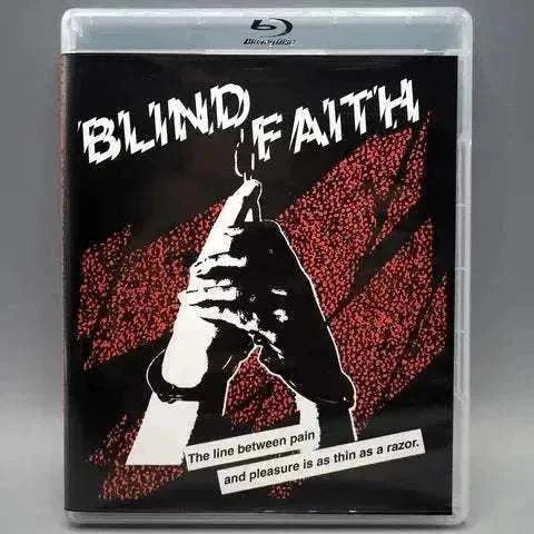 VHSHitfest - Blind Faith Blu-ray with slipcover featuring dramatic cover art and tagline.