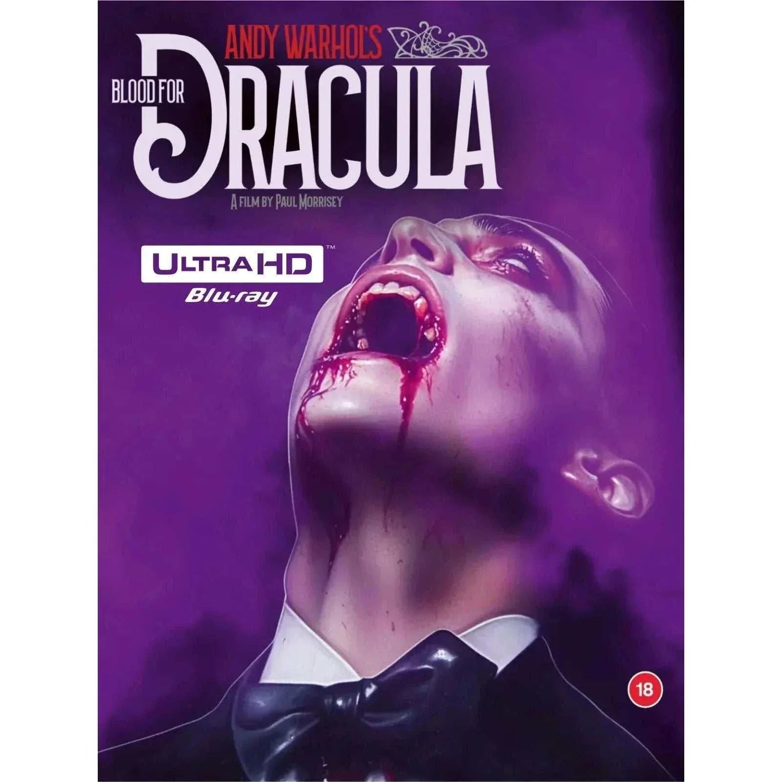 Blood For Dracula 1974 Limited Edition 4K UHD Blu-ray with Numbered Slipcover and Extras.