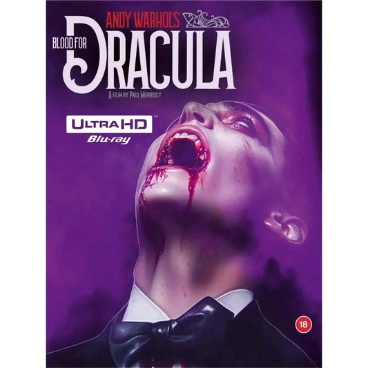 Blood For Dracula 1974 Limited Edition 4K UHD Blu-ray with Numbered Slipcover and Extras.