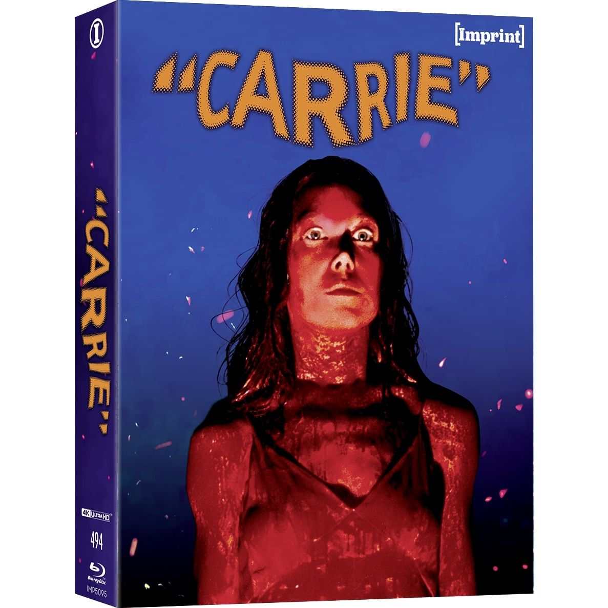 Carrie (1976) 4K UHD and Blu-ray limited edition lenticular hardcase featuring iconic horror movie cover art.