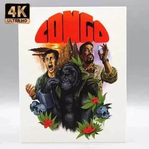 Vinegar Syndrome Ultra "Congo" 4K UHD Blu-Ray with limited edition deluxe packaging and vibrant cover art.