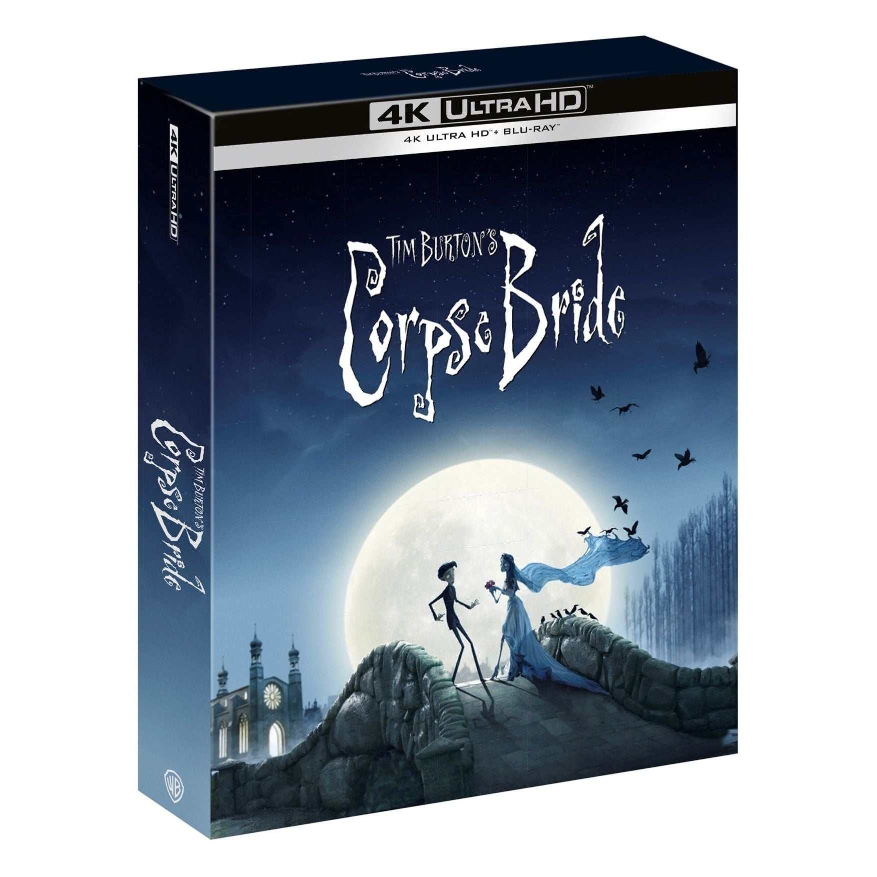 Corpse Bride 2005 UK Collector's Edition 4K Ultra HD Blu-Ray Steelbook with rigid slipcase and extras