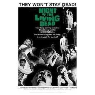 24x36 poster reprint of Night of the Living Dead, featuring 'They Won't Stay Dead!' tagline.