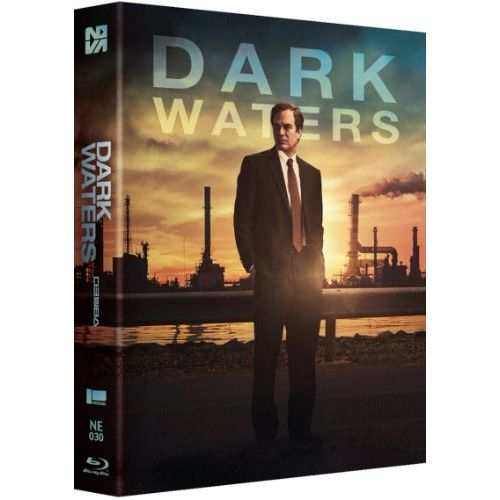 Dark Waters Limited Edition Steelbook Blu-Ray Lenticular Full Slip with Extras, front cover showing industrial backdrop.