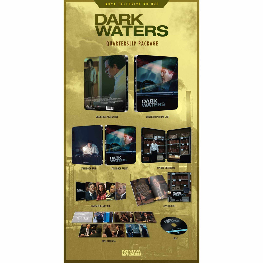 Dark Waters Steelbook Limited Edition Blu-Ray with 1/4 Slip and Extras by Nova Media.